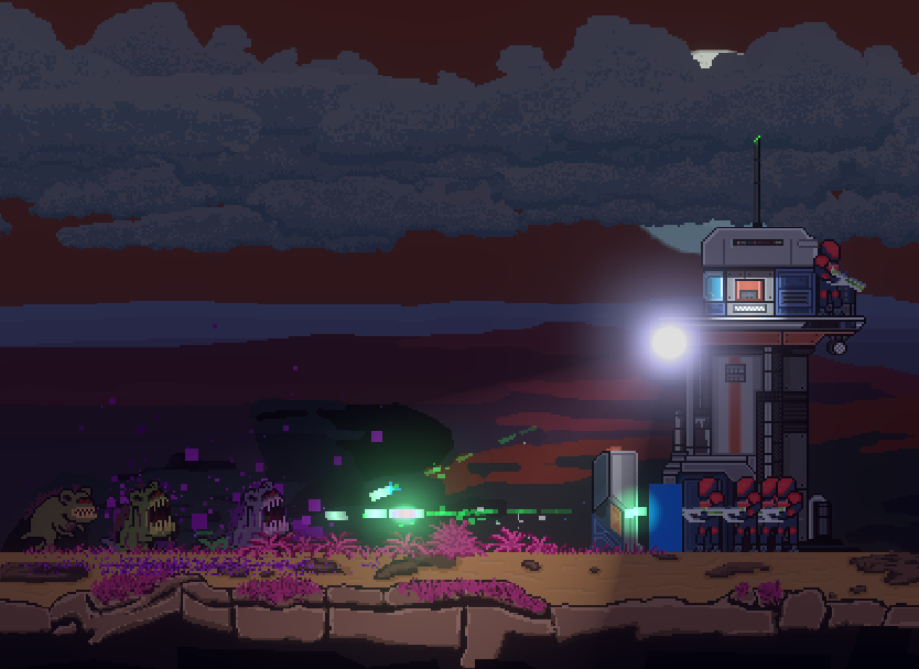 Star Coop — Angriffswelle bei Nacht